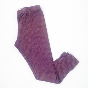 Peek Lara Metallic Stretch Leggings Purple & Gold